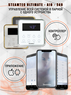 Steamtec TOLO AIO 240 - 24 кВт парогенератор для хамама и турецкой бани / Серия Premium