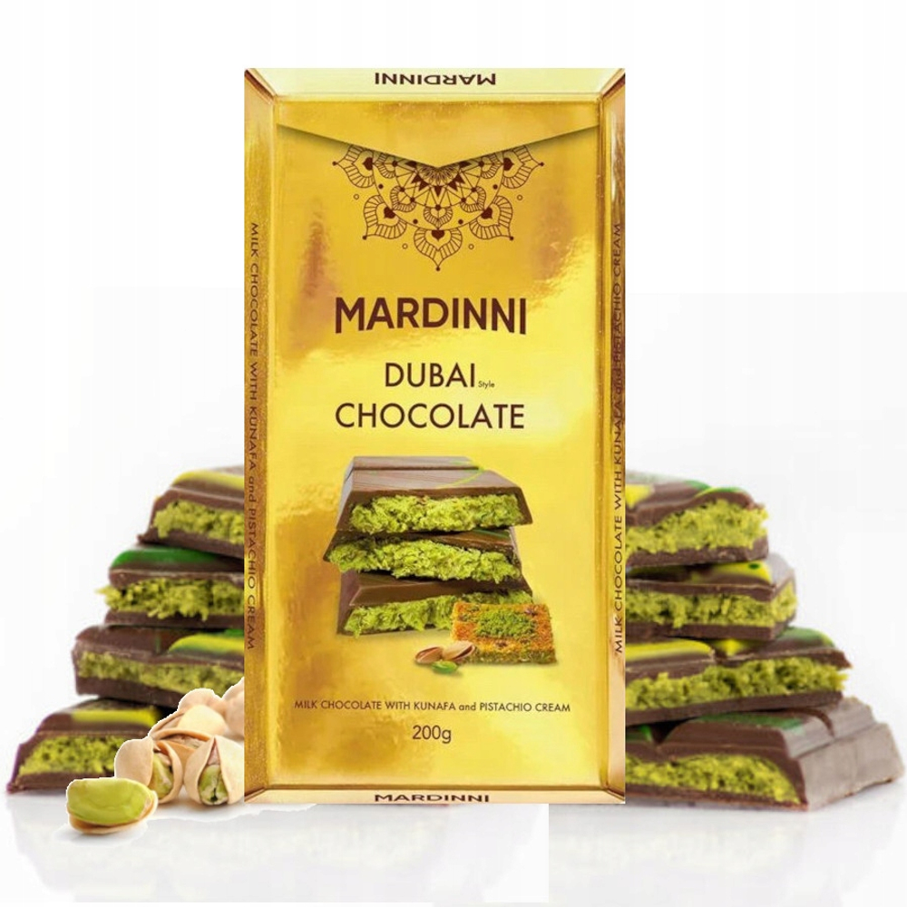 Шоколадая плитка Mardinni Dubai Style (Мардинни Дубайский шоколад) 200г (6шт)