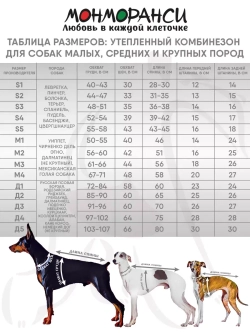 Комбинезон для собак крупных пород утепленный зимний