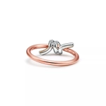 Кольцо из розового золота и платины с бриллиантами, Tiffany 💠 Knot