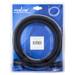 Шланг душевой 175 см имп/кон,силиконовый ЧЕРНЫЙ МАТОВЫЙ MIXLINE МЛ-7-175/MIX-7-175 ЛЮКС (блистер)