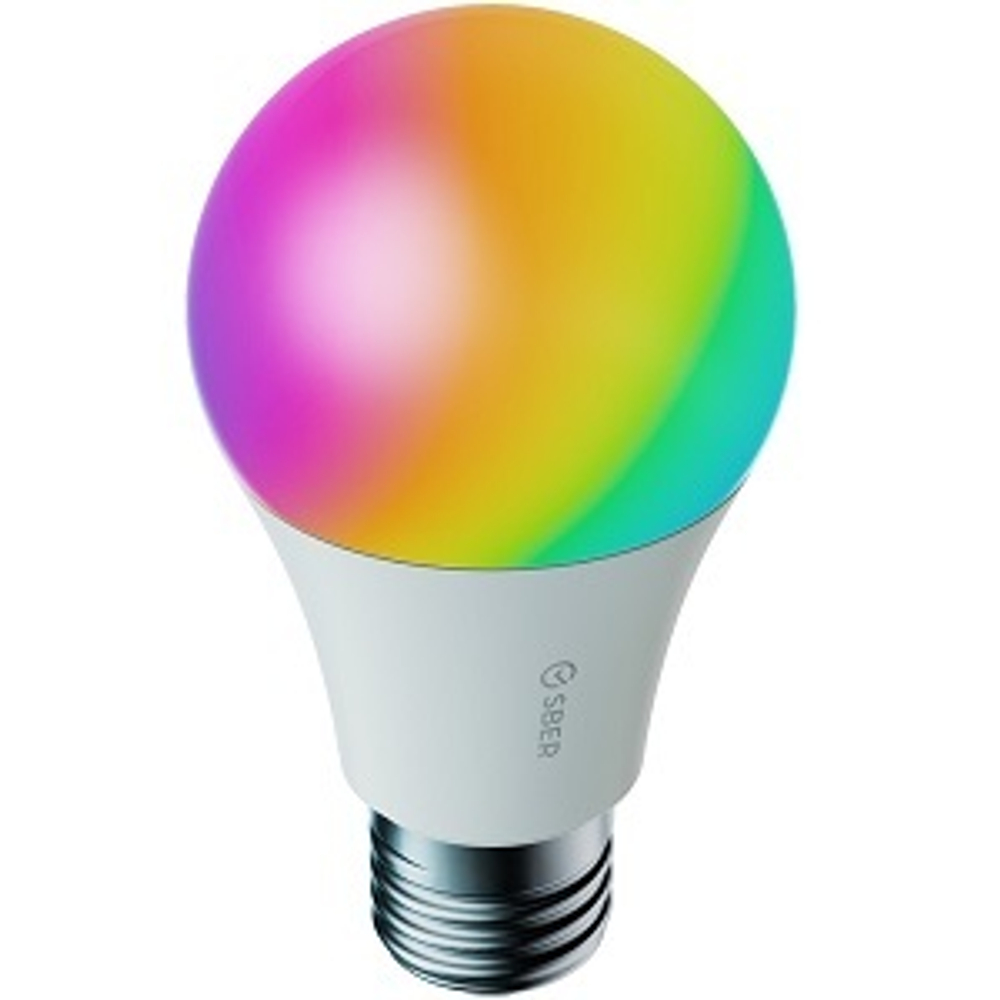 Умная лампочка SBER E27, A60, 9Вт, Wi-Fi, RGB, СБЕР Салют (SBDV-00115)