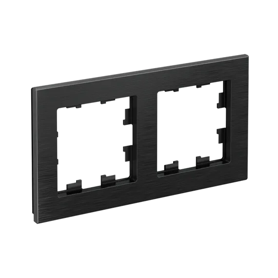 Рамка металлическая на 2 поста Systeme Electric AtlasDesign Nature Оникс ATN312302