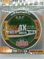 Шнур плетеный Fox Line Green, 0.12mm, 150m суперпрочный, разрывная нагрузка 6,7 кг
