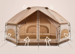 Палатка Naturehike Hexagon шестиугольная 4-местная, алюминиевый каркас, песочный