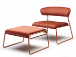 Кресло лаунж с обивкой Scab Design Lisa Lounge, терракотовый, красный