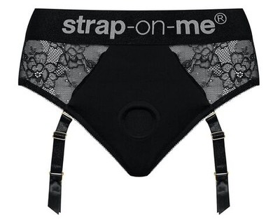 Черные трусики для насадок Diva Lingerie Harness - size L (Размер: L) (Цвет: черный)