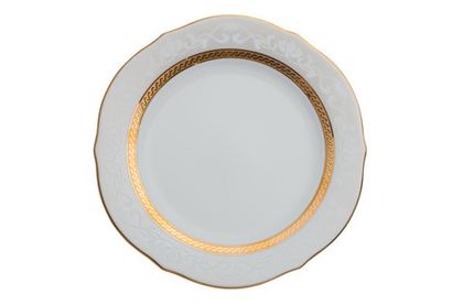 Тарелка акцентная 23см Noritake Хэмпшир с золотым кантом