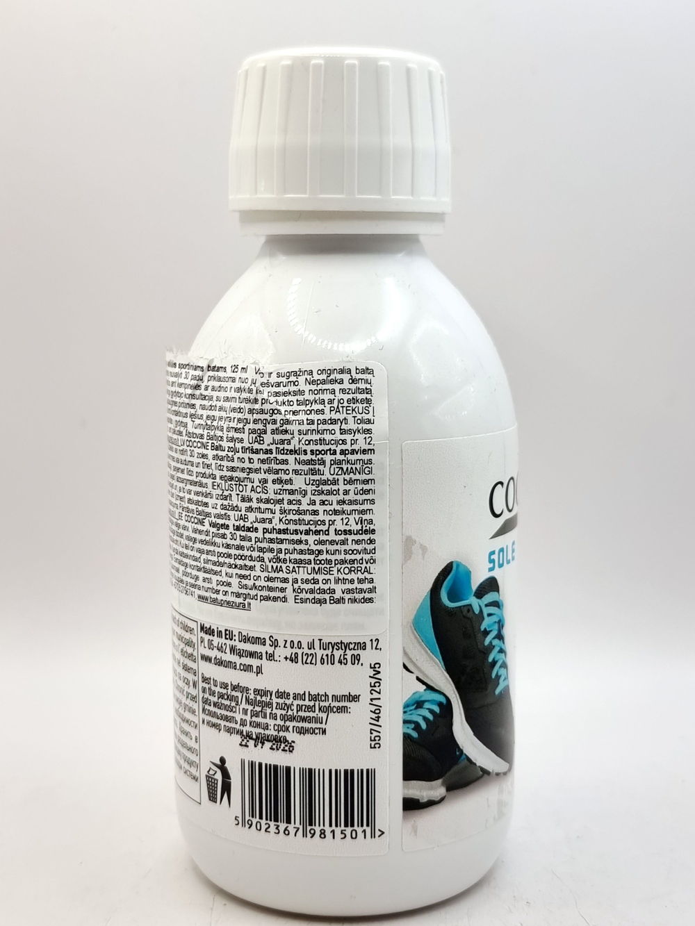 Coccine Очиститель для белых подошв SOLE CLEANER прозрачный 125 мл (из Финляндии)