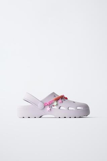 ZARA РЕЗИНОВЫЕ САБО, ЛИЛОВЫЙ