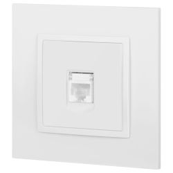 Розетка ЭРА Elegance 14-3107-01М RJ45, белый матовый | Эра Elegance