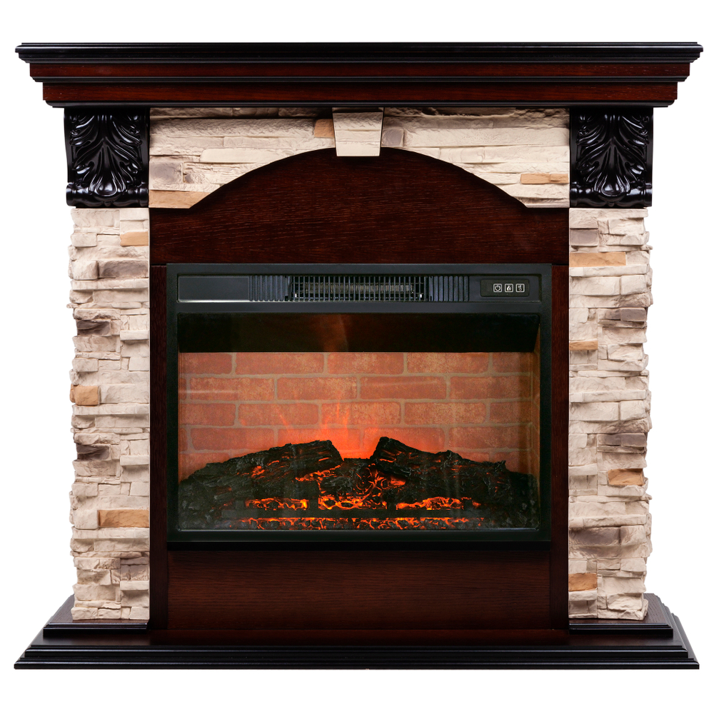 Каминокомплект Real Flame Dublin Rock AO с очагом Irvine 24