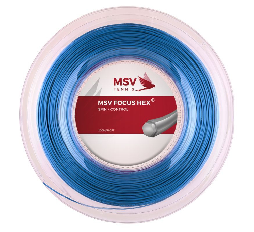 Струны теннисные MSV Focus Hex (200 m) - sky blue