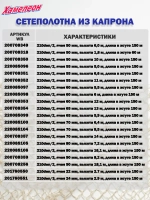 Сетеполотно капрон 210den/3, ячея 40 мм, высота 3,6 м кукла