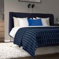 IKEA SKOGSKOVALL  (ИКЕА СКОГСКОВАЛЛ)  -  Покрывало - синее 260x250 см