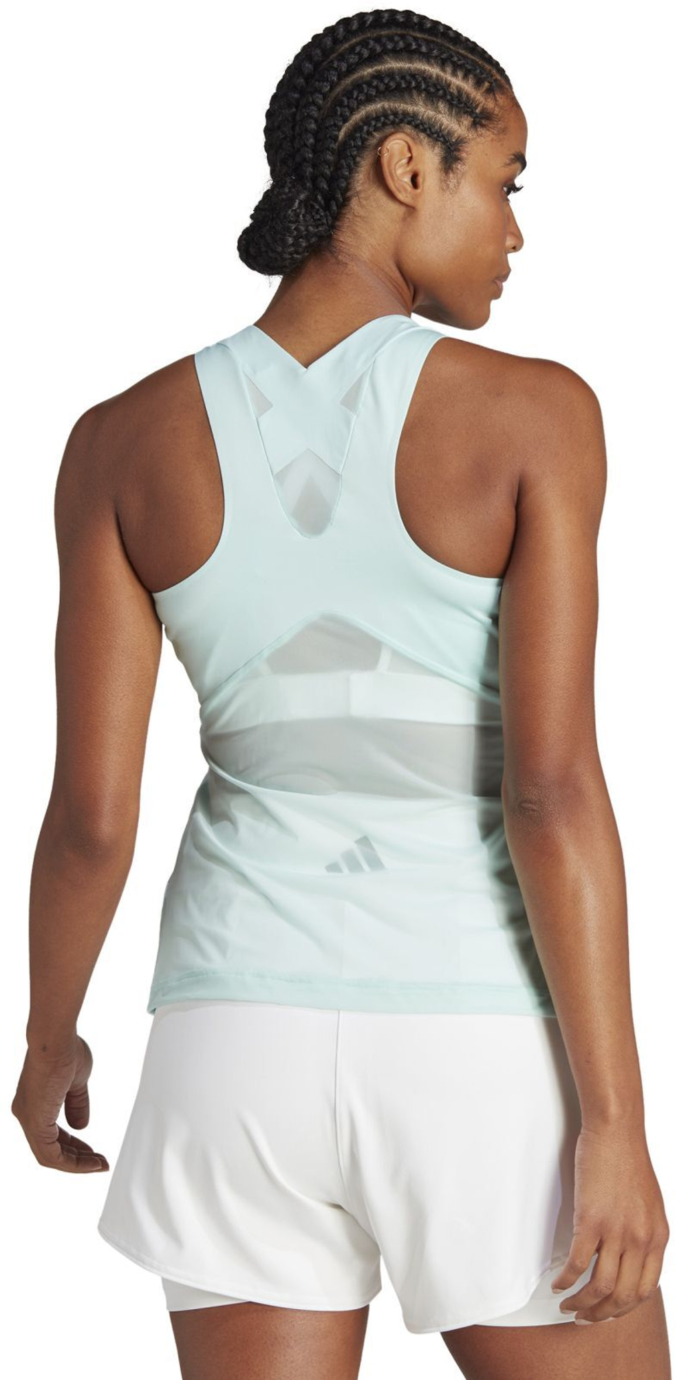 Женский топ теннисный Adidas Tennis Premium Tank - semi flash/aqua