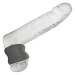 Серое эрекционное кольцо для мошонки Alpha Liquid Silicone Scrotum Ring (Цвет: серый)