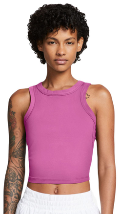 Женский топ теннисный Nike One Fitted Dir-Fit Short Sleeve Crop Tank - Розовый