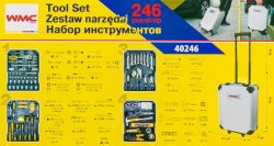 Набор инструментов 246пр. 1/4'',1/2''(6гр.)(4-21мм), в алюминиевом кейсе WMC TOOLS WMC-40246