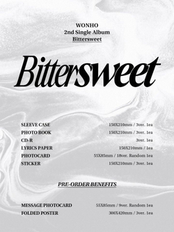 Альбом WONHO - Bittersweet 2nd Single Album 3 Version SET