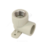 Угольник PP-R комбинированный серый Дн 25х3/4" ВР с креплением VALFEX 10120125Г