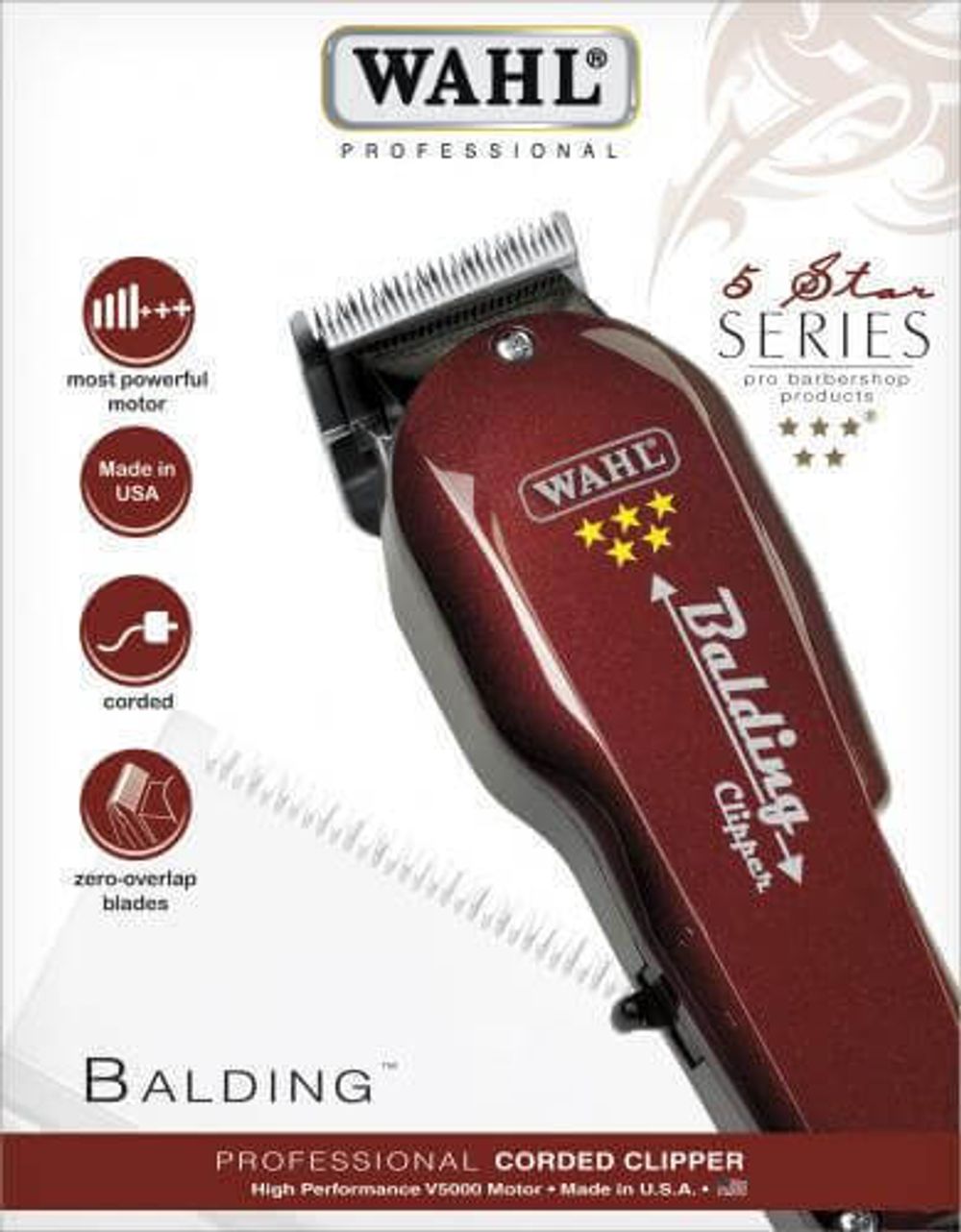Машинка для стрижки Wahl Balding 5stars (8110-316H) - 10