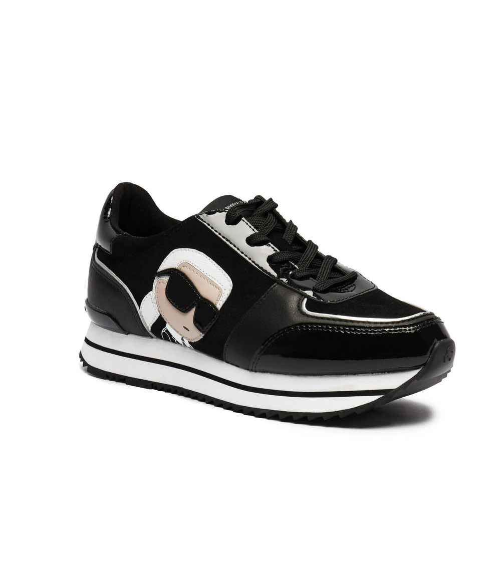 Кожаные кроссовки velocita ii Karl Lagerfeld - черный(KL61930N)