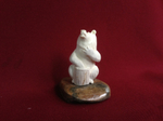 Медведь с бочонком, фигурка из кости
