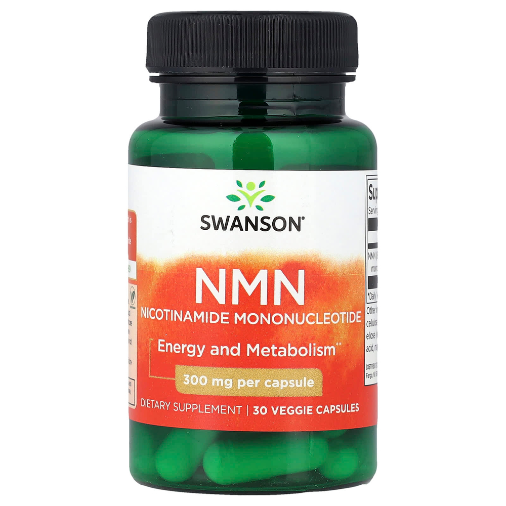 Swanson Vitamins, NMN, 300 мг, 30 растительных капсул