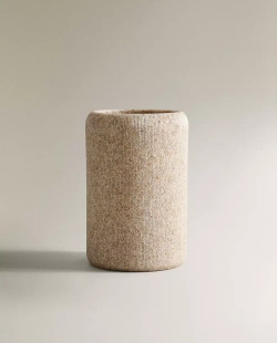 ZARA HOME СТАКАН ДЛЯ ЗУБНЫХ ЩЕТОК ИЗ СМОЛЫ, БЕЖЕВЫЙ