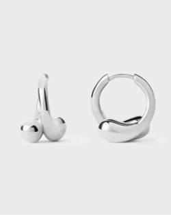 Серьги Loop Серебро 925 пробы покрытое родием