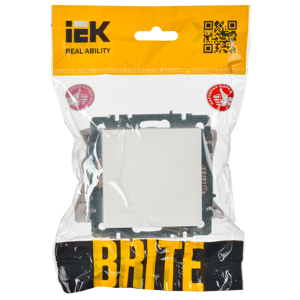 BRITE Заглушка с суппортом МЗ10-БрБ белый IEK