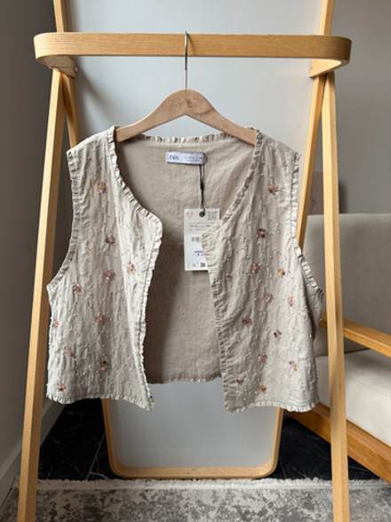 Новый хлопковый жилет Zara, 164