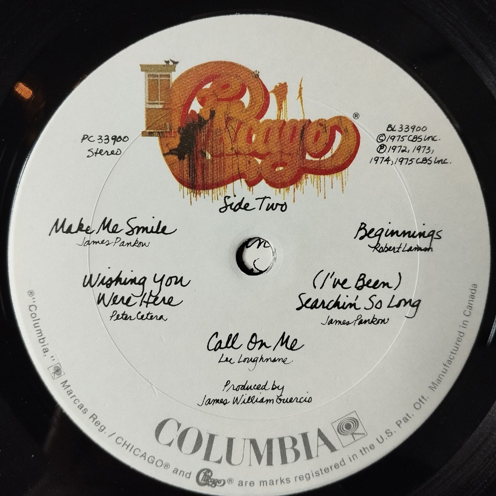 Винтажная виниловая пластинка LP Chicago IX Greatest Hits (Canada 1975)