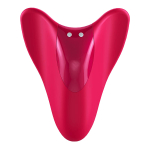 Малиновый унисекс вибратор на палец Satisfyer High Fly