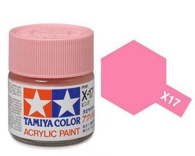 X-17 Краска Tamiya, Розовый Глянцевый (Pink), акрил 10мл
