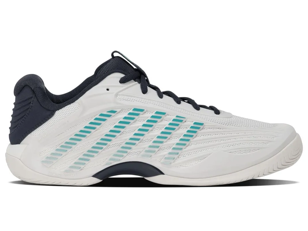 Мужские кроссовки теннисные K-Swiss Hypercourt Express 3 - blanc de blanc/carbon/baltic