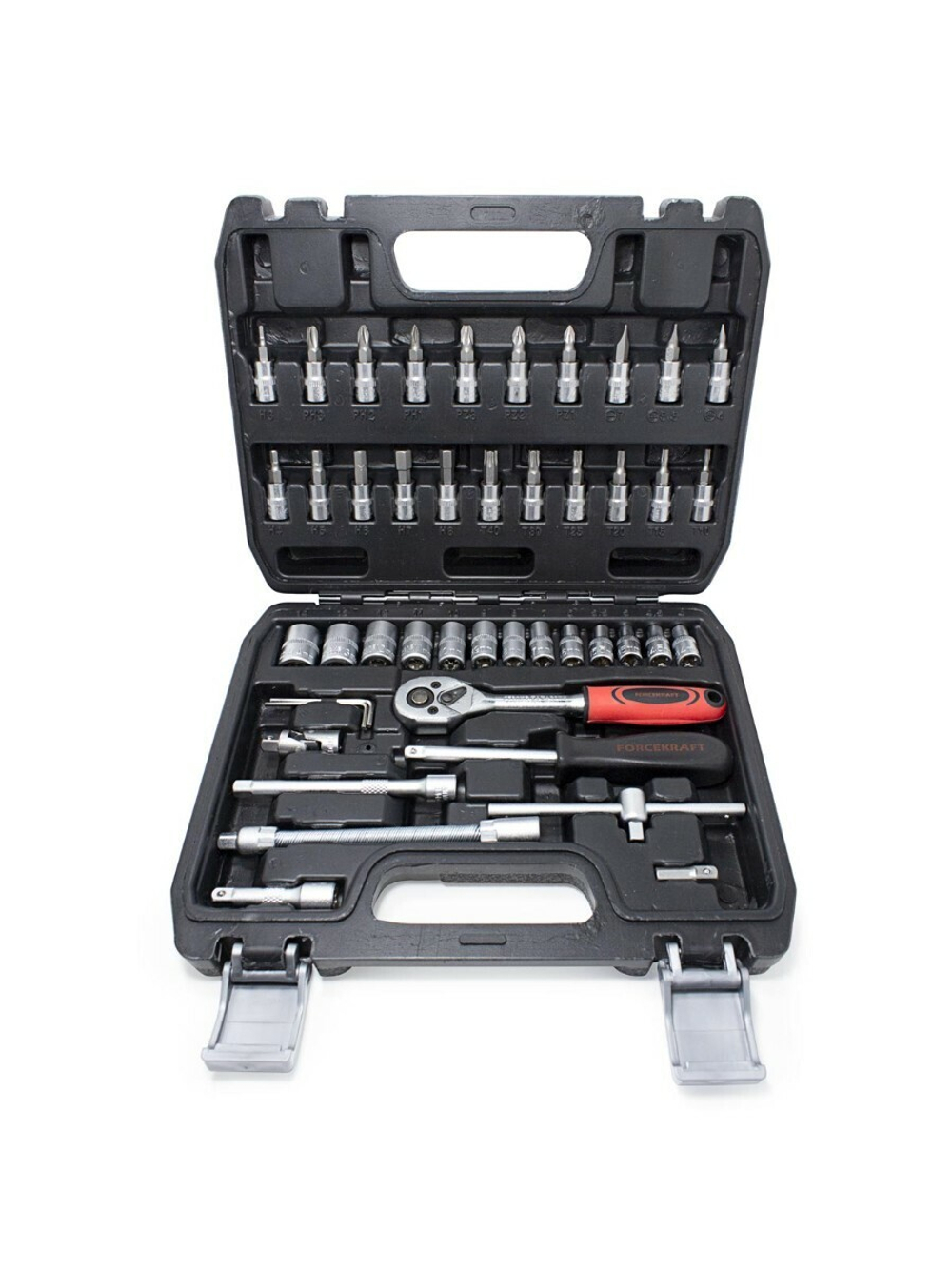 Набор инструмента 46пр. 1/4''(6-гран.)(4-14мм) FORCEKRAFT FK-2462-5
