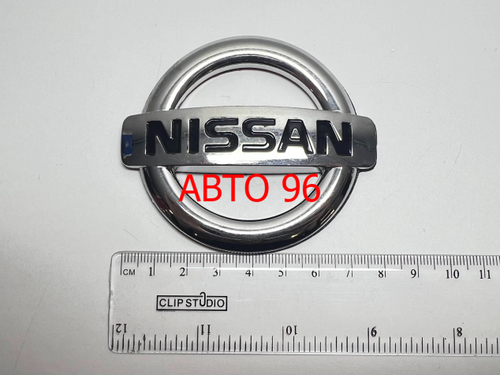 НЕТ - HH-089 / Логотип (шильдик, надпись, эмблема) "Nissan" 8см для крышки багажника / решетки радиатора / капота Оптом