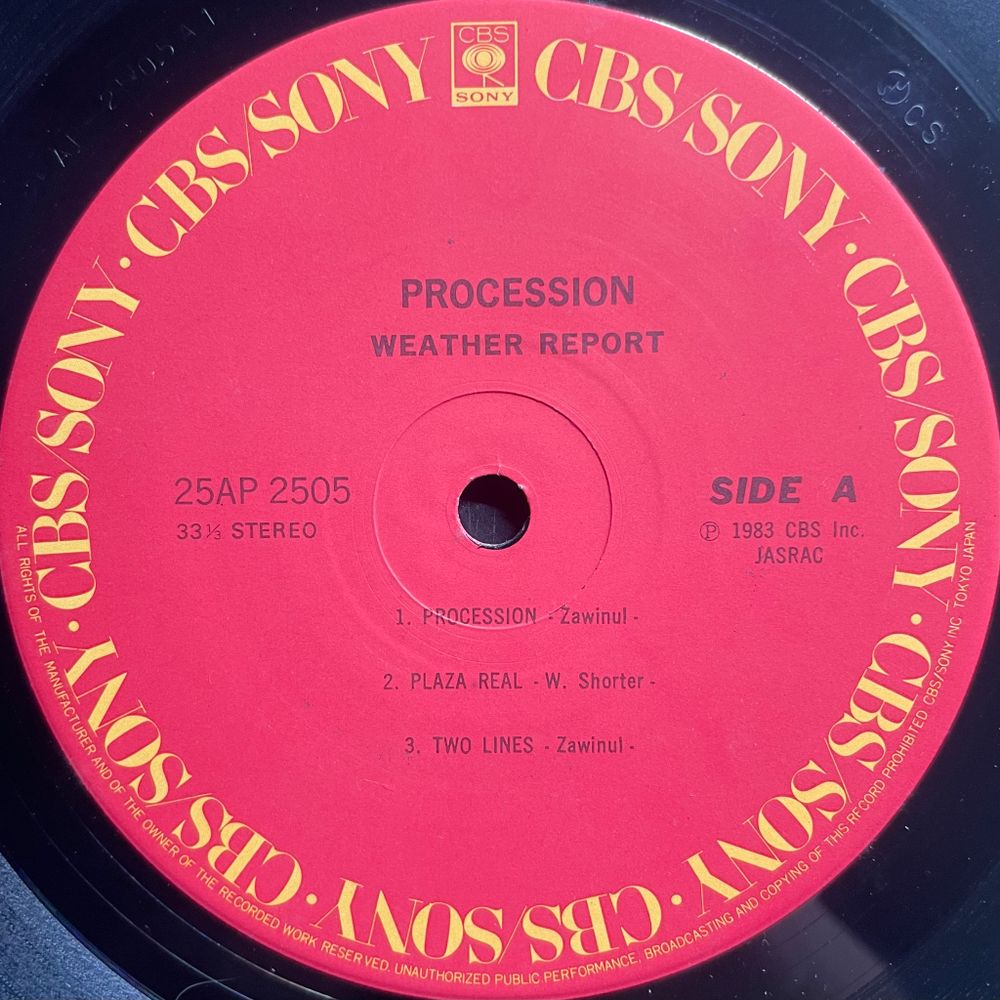 Weather Report ‎– Procession (Япония 1983г.)