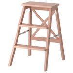 Стремянка IKEA BEKVAM (БЕКВЭМ), 3 ступени, Бук, 63 см