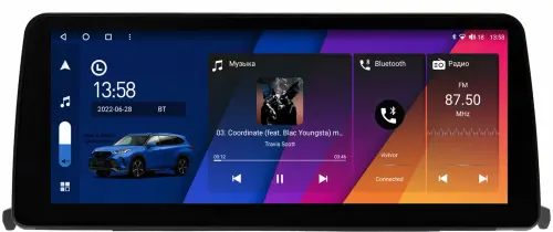 Магнитола для BMW 1-серии (F20), 2-серии (F22) 2011-2017 NBT - Canbox H-Line 2109 монитор 12.3" QLED в стиле BMW на Android 10, Быстрая, ТОП-процессор, CarPlay, 4G SIM-слот