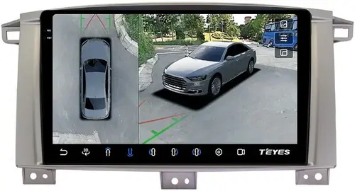 Магнитола для Toyota Land Cruiser 105 1998-2007 - Teyes CC3-2K-360 на Android 10, Быстрая, 2K QLED, CarPlay, 4G SIM-слот, 4 камеры в комплекте