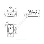 Биде подвесное TESI черное Ideal Standard T3552V3