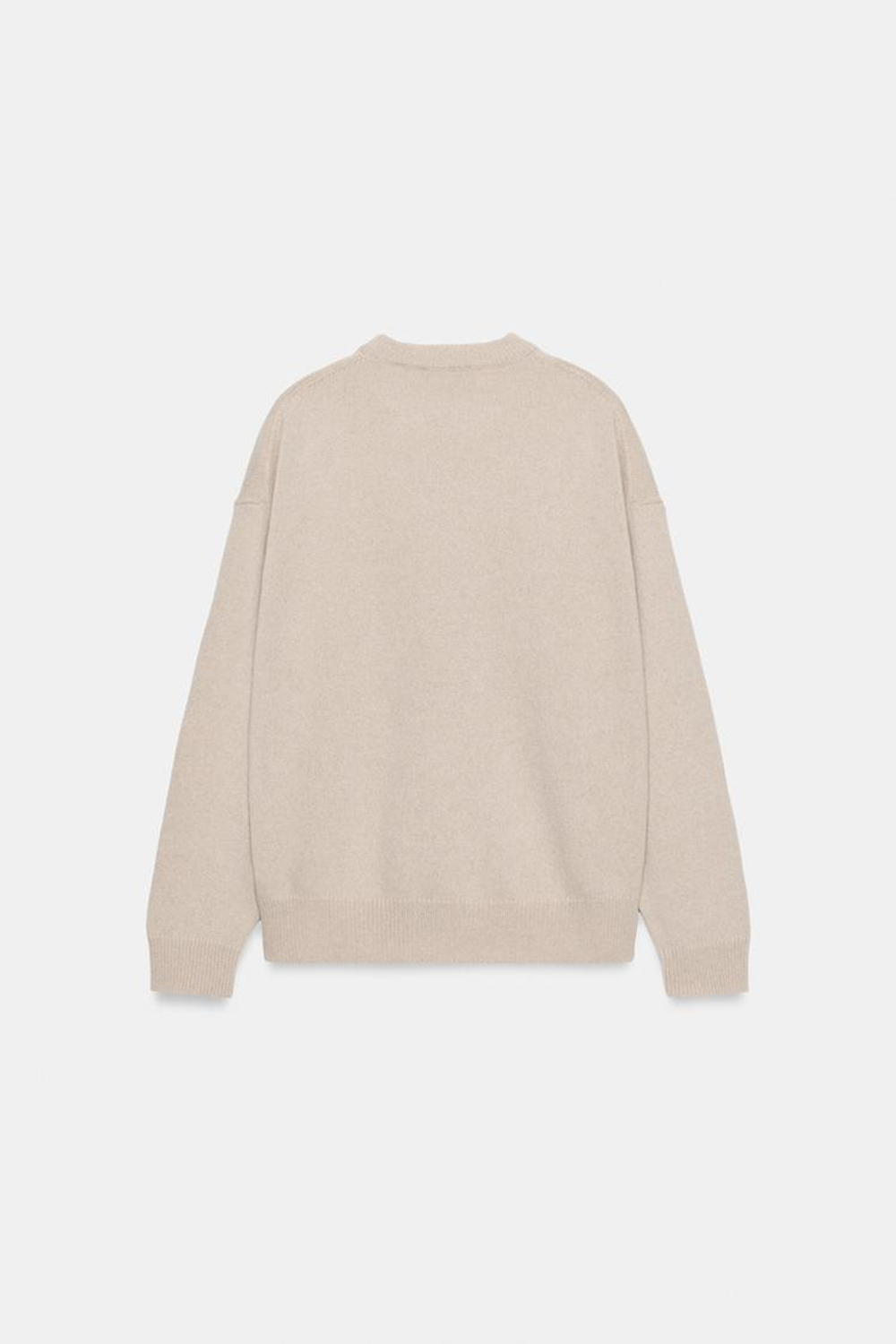 ZARA БАЗОВЫЙ ДЖЕМПЕР ИЗ ШЕРСТИ И КАШЕМИРА, ЦВЕТ ЛЬДА