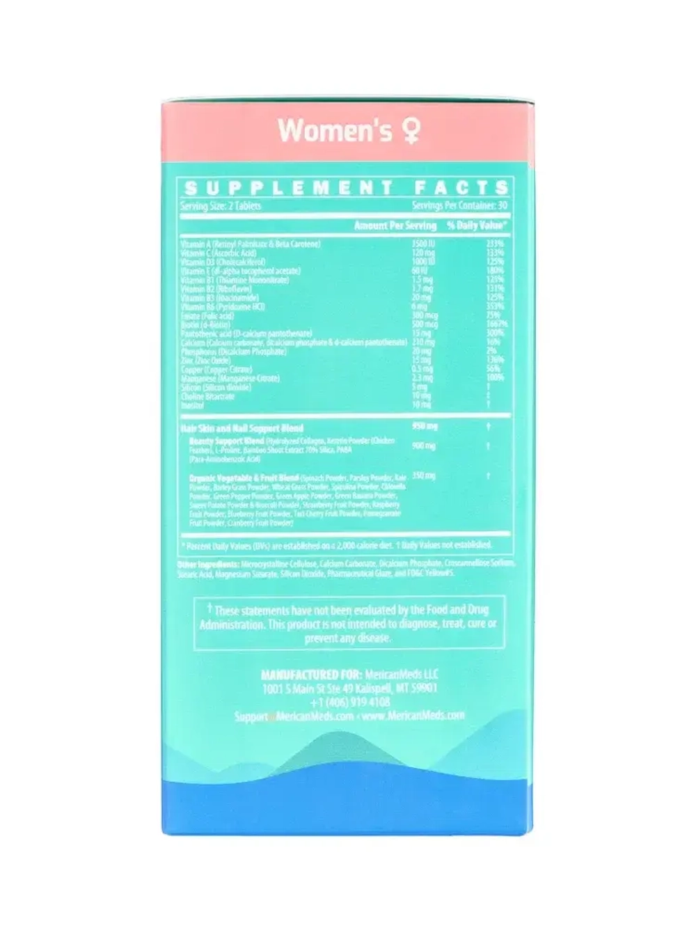 Витамины MericanMeds MultiVitamin Women's 60 таблеток