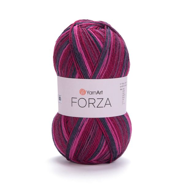 Пряжа YarnArt (ЯрнАрт) Forza / уп.5 мот. по 100 г, 420 м, 2508 секционный