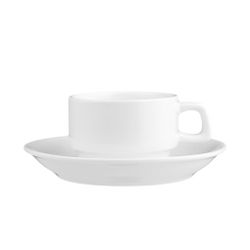Чайная пара 200 мл белая d 8,4 см h5,4 см фарфор Stackable P.L. Proff Cuisine [6]