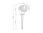 Грунтовый светильник Arte Lamp ELSIE A1309IN-1BK, 1хLED