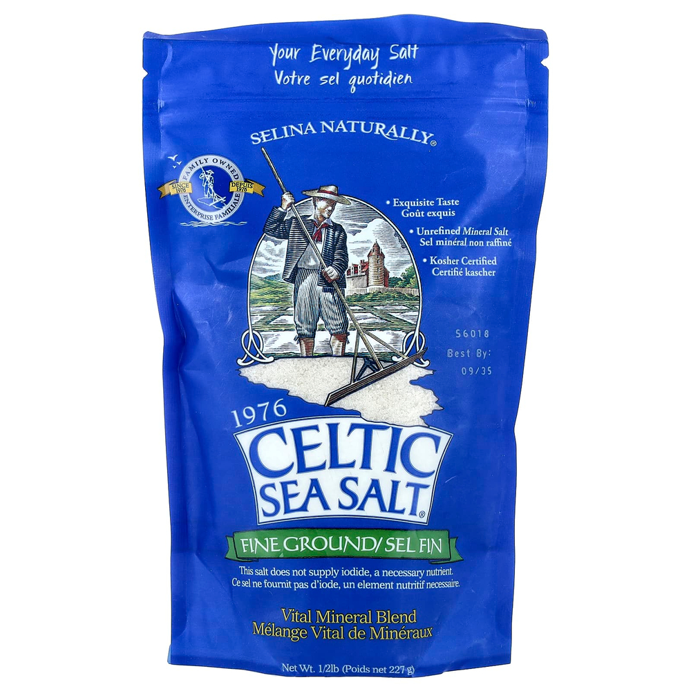 Celtic Sea Salt, Fine Помол, смесь жизненно важных минералов, 227 г (1/2 фунта)